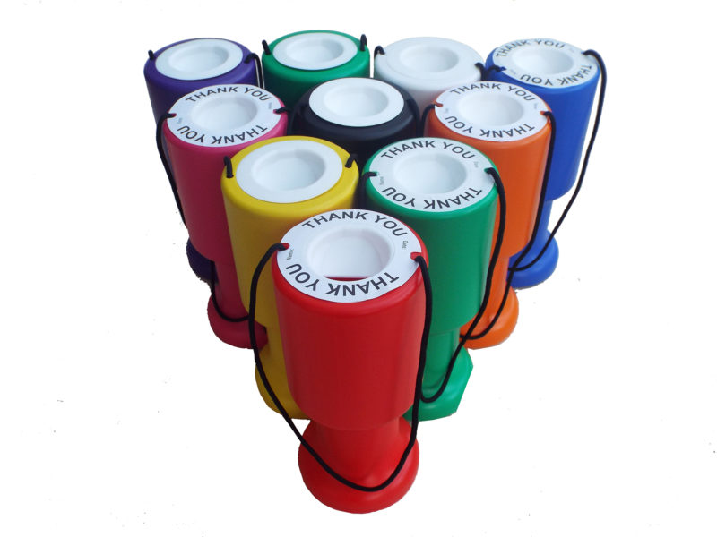 hand held charity collection